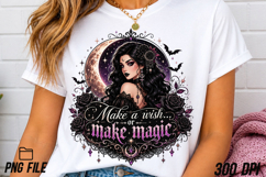Make Magic Witch PNG ,Gothic Moon Art Product Image 2