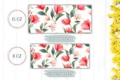 Tulips Mug Template, Spring Mug, White Mug Wrap Product Image 2