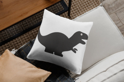 Cute Dinosaur Silhouette Embroidery Design Product Image 2