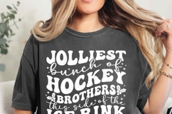 Retro Christmas Hockey Brothers SVG PNG | Family Hockey Gift Product Image 4