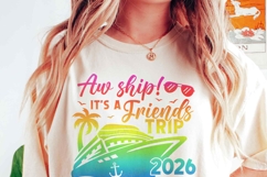 2026 Aw ship it's a friends trip Cruise SVG PNG | Besties Product Image 2