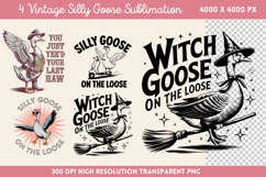Vintage Silly Goose Sublimation PNG Product Image 1
