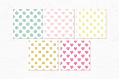 Cute watercolor geometrical digital papers Product Image 3