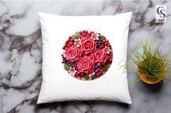 Floral Wreath Circle Clipart Sublimation PNG Product Image 3