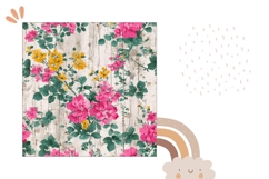 Vintage Flowers Pillow Designs, Floral Pillowcase PNG Product Image 2