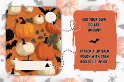 Cartoon Pumpkins Money Card Design, Fall Money Card Product Image 2
