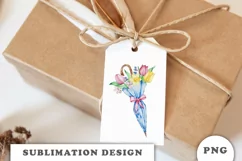 Watercolor Spring umbrella sublimation png Product Image 2