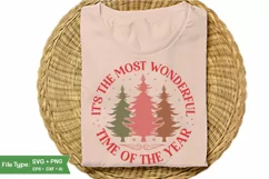 It's The Most Wonderful Time Of The Year Round Sign SVG Product Image 3