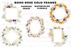 Watercolor Pampas Grass Gold Frames Product Image 3