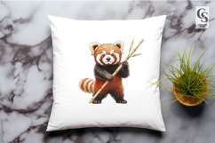 Cute Red Panda Watercolor PNG Clipart Product Image 3