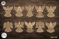 Christmas Angels Ornament Bundle | Laser Cut | SVG Product Image 2