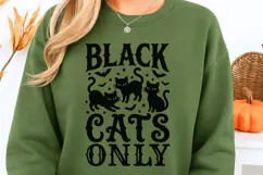Black Cats Only Svg, Halloween Cat Svg, Spooky Cat Svg. Product Image 3