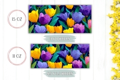 Colorful Tulips Mug Wrap, Floral Mug, Spring Mug Design Product Image 2