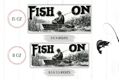 Fish On Mug Design, Fishing Mug PNG, Fisherman Mug Wrap Product Image 2