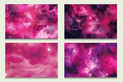 Hot Pink Galaxy Cutting Boards sublimation Design Product Image 2