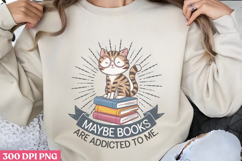 Maybe Books are PNG, Reading Books Sublimation PNG Product Image 1