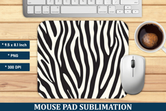 Zebra Skin Pattern Mouse Pad | Mouse Pad Sublimation Product Image 1