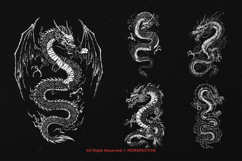 10 Bundle Dark Art The Dragon Chinese Myth Animal Beast Product Image 3