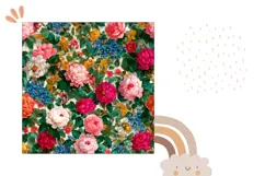 Vintage Pillow PNG, Cartoon Flowers Pillow Case Print Product Image 2
