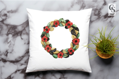 Tropical Floral Wreath Border Clipart Sublimation PNG Product Image 3