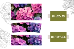 Pink Hydrangea Tumbler Template, Purple 40 Oz Tumbler Wrap Product Image 2