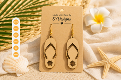 Summer Earrings Laser Cut SVG Product Image 1