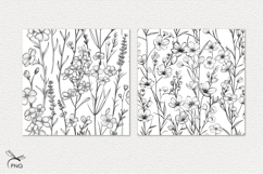 Floral digital paper, background clipart Product Image 2