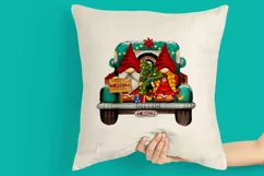 Christmas Blue Truck, Christmas gnomes, car with Christmas Product Image 2