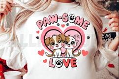 Paw-some Love Sublimation, Dog lover Sublimation PNG Product Image 2