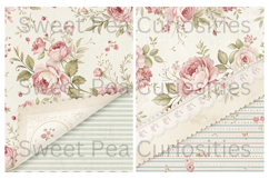 Pink, Mixed Media, Paper, Shabby Chic, Papers, Junk Journal Product Image 2