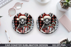 Kangaroo Car Coaster Sublimation| Christmas Coaster PNG Product Image 1