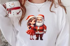 Mr And Mrs Santa Claus Clipart Sublimation, Christmas PNG Product Image 2