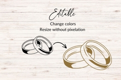 Minimalist Wedding Rings SVG Product Image 2