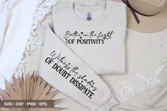Bathe In The light Of Positivity SVG - Sleeve T-Shirt Design Product Image 2