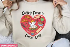 Cupid's Favorite LUNCH PNG, Lunch Lady Sublimation PNG Product Image 1