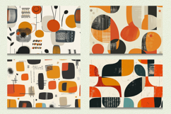Abstract Mid Century Cutting Boards sublimation Design Product Image 2