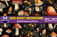 Mad About Mushrooms Pattern Bundle PNG Product Image 3