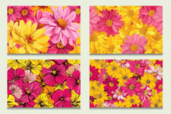 Bright Pink &amp; Yellow Flowers Cutting Boards sublimation Desi Product Image 2