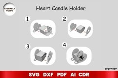 Valentines Day Candle Holder | SVG Bundle | Laser Cut Product Image 2