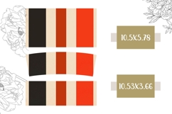 Retro Stripes Tumbler Wrap, Retro 40 Oz Tumbler Template Product Image 2
