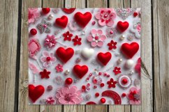 3d valentine Hearts | 8 Skinny tumbler sublimation designs Product Image 2