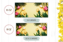 Spring Flowers Mug Wrap, Tropical Mug, Flowers PNG Product Image 2