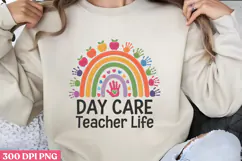 DAY CARE TEACHER LIFE PNG, Sunflower Sublimation PNG Product Image 1