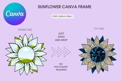 Sunflower CANVA Template, Drag and Drop Frame Product Image 2