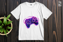 Neon Game Controller Clipart Sublimation PNG Product Image 2