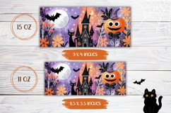 Halloween Castle Mug Wrap, Kids Halloween Mug Design Product Image 2