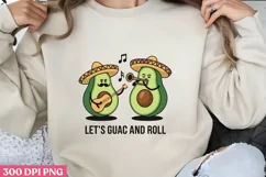 Let’s Guac and Roll PNG, Avocado Sublimation PNG Product Image 3