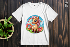 Cute Pony Cartoon Clipart Sublimation PNG Product Image 2