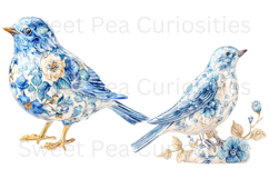 Blue, Bird, Ephemera, PNG, Junk Journal, clipart Product Image 2