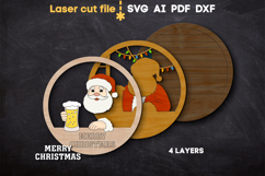 Santa Christmas Sign SVG laser cut file for Glowforge Product Image 2